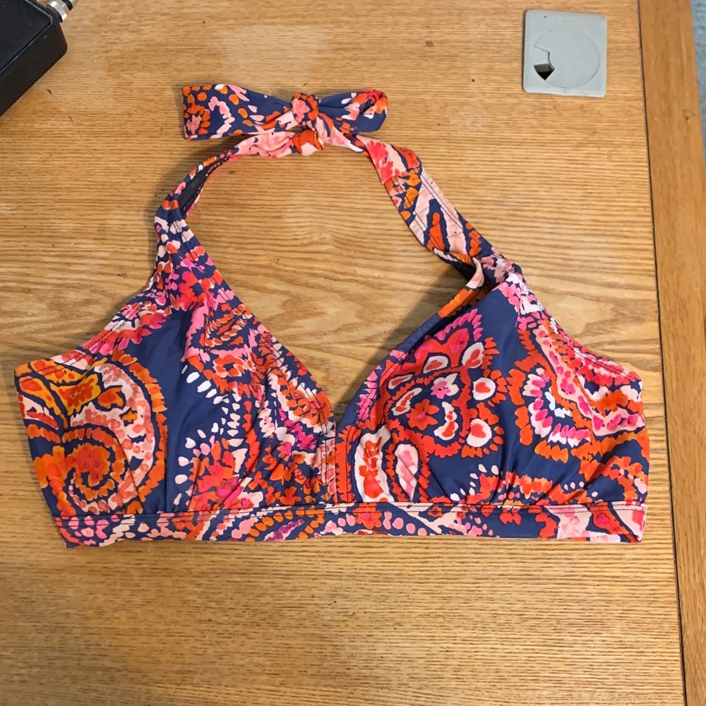 Swimsuits For All Multicolor Halter Bikini Top - Size 10